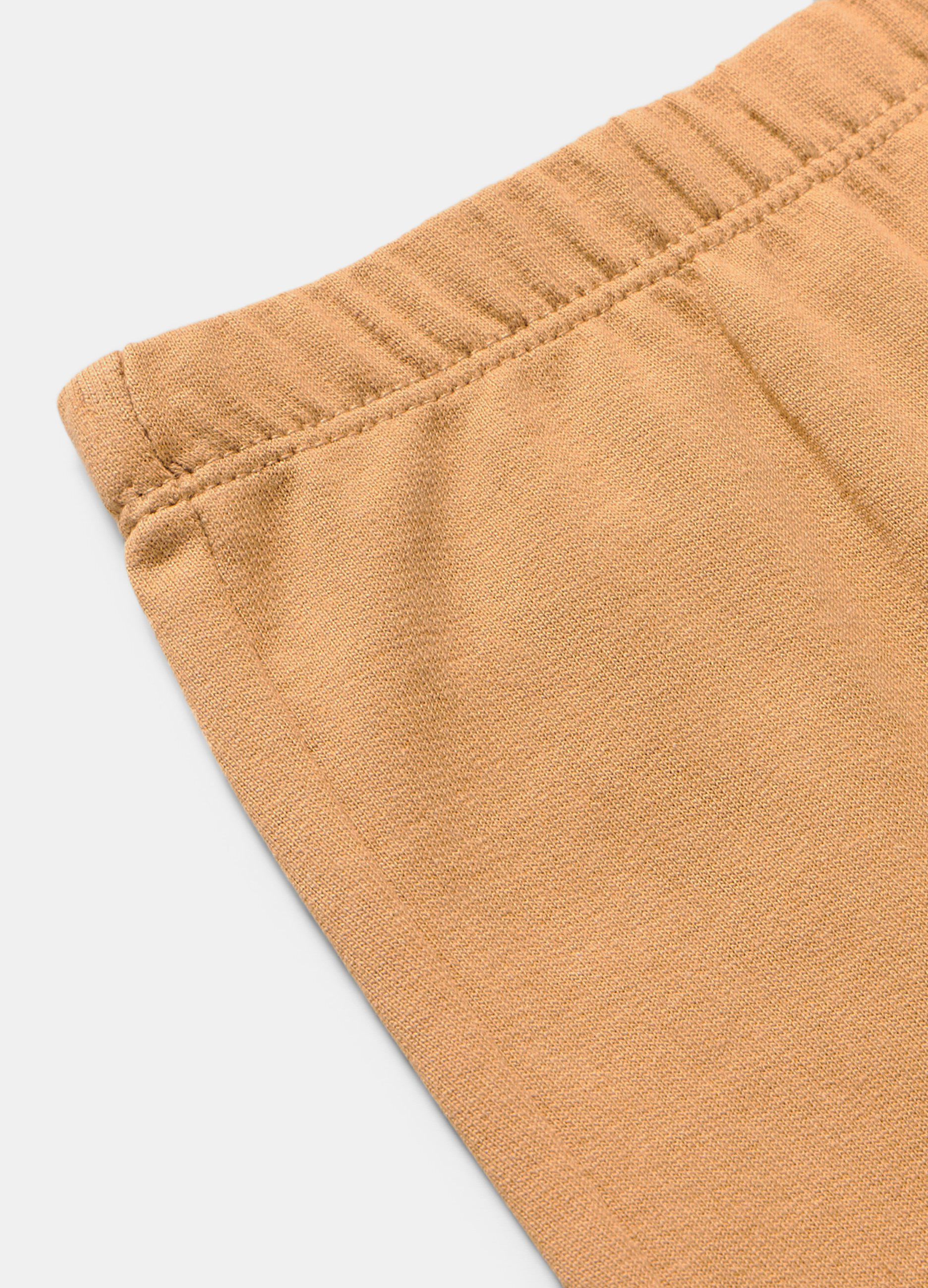 Pantaloni in felpa di puro cotone neonato_1