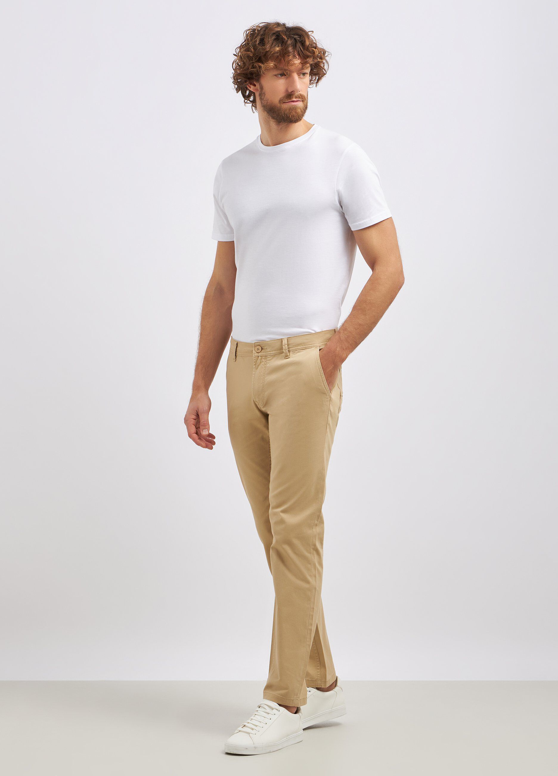 Pantaloni in cotone stretch uomo_0