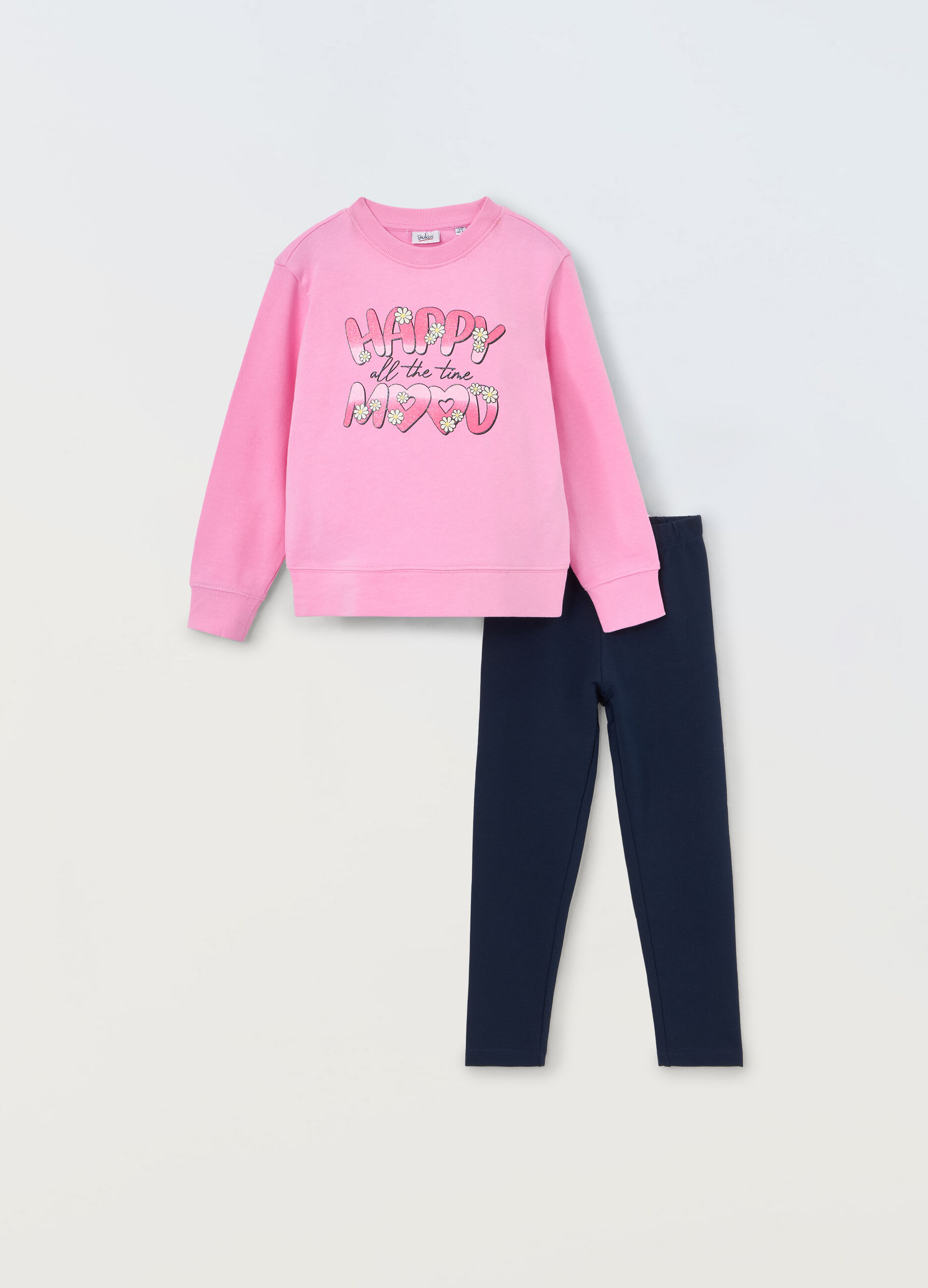 Jogging set in puro cotone bambina