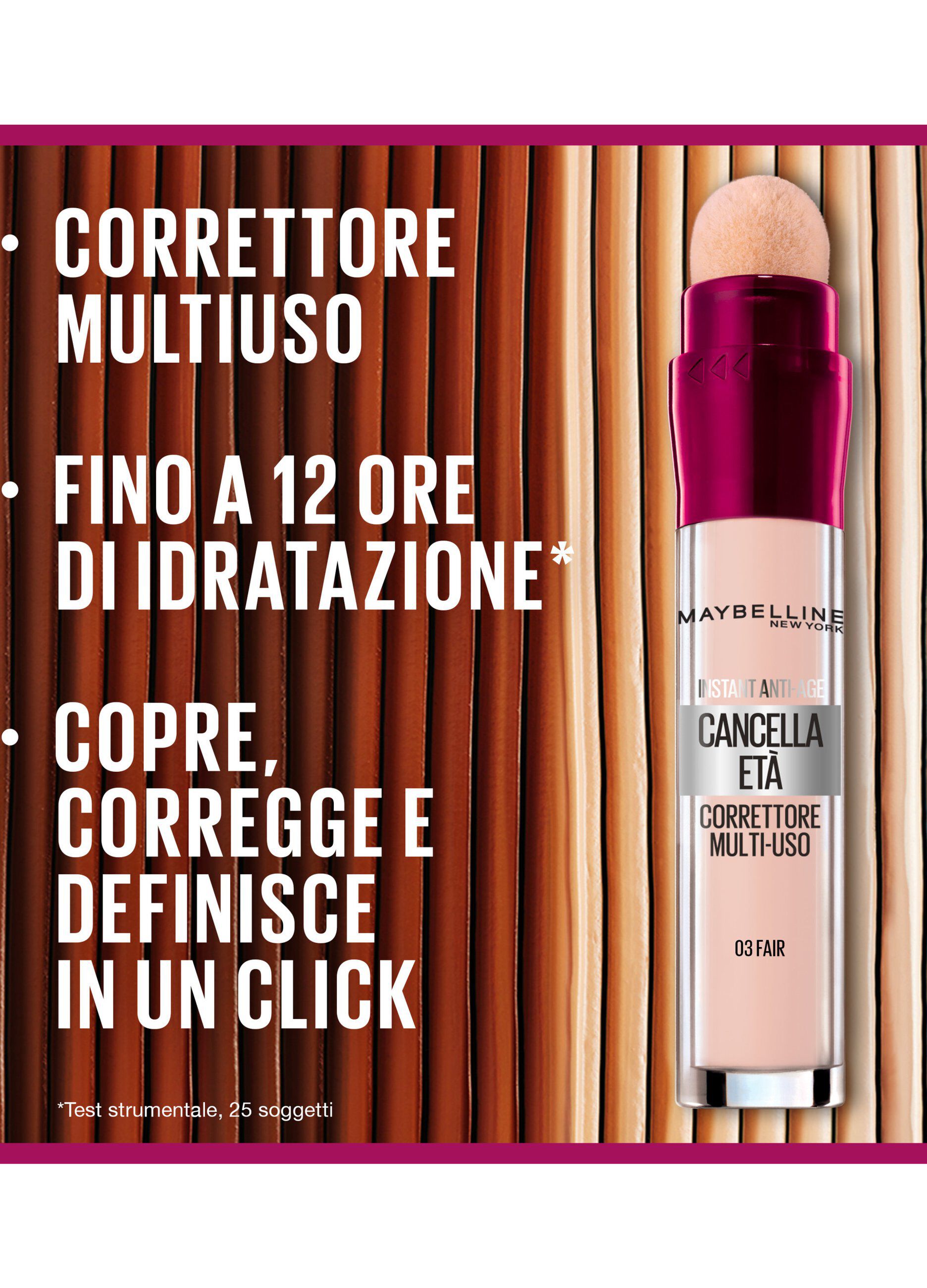 Maybelline New York Correttore Liquido Il Cancella Età, con Bacche di Goji e Haloxyl, Copre Occhiaie e Piccole Rughe, 03 Fair, 6.8 ml._1