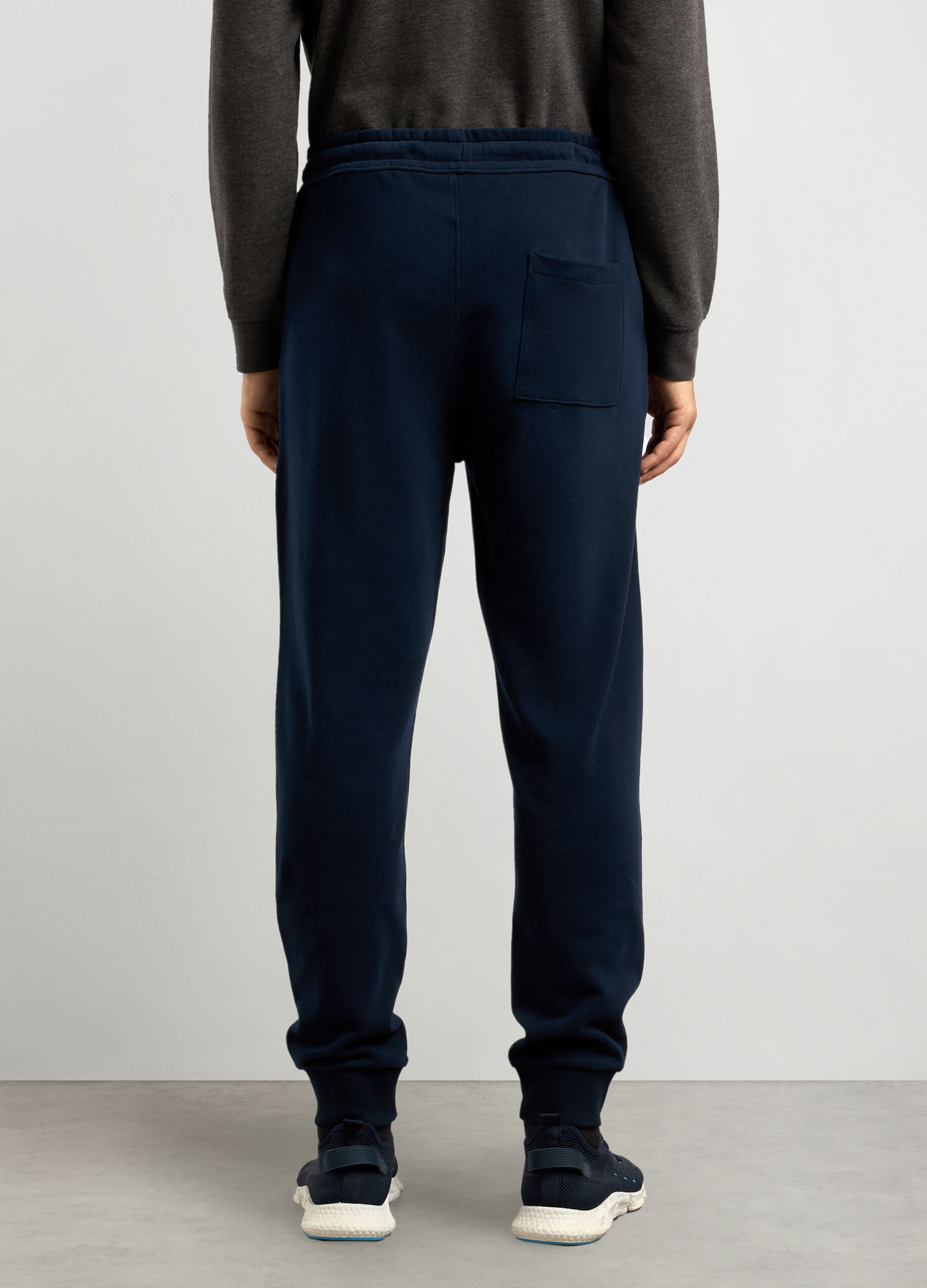 Jogger in puro cotone fleece uomo_1