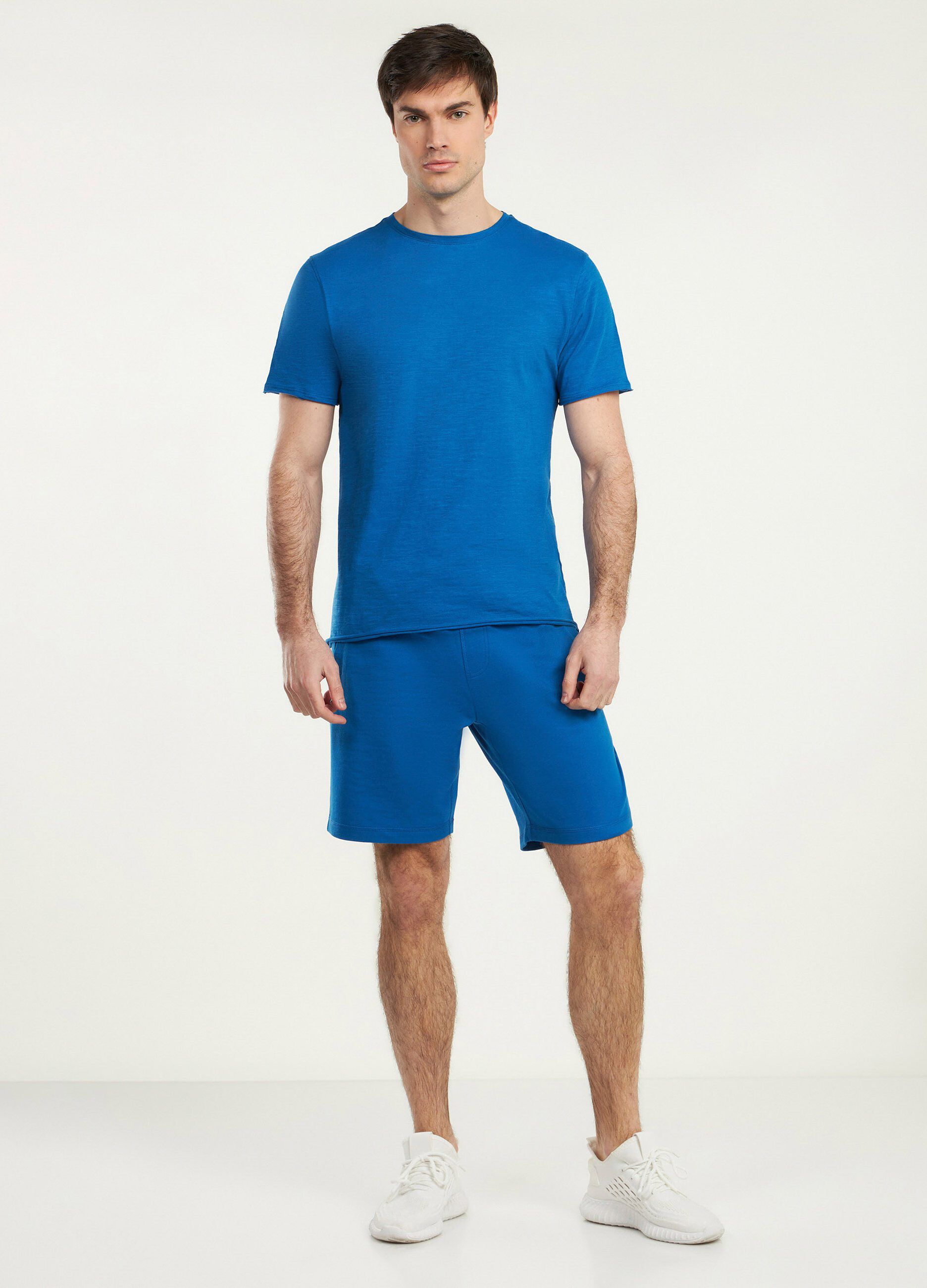 Shorts in felpa di puro cotone uomo_0
