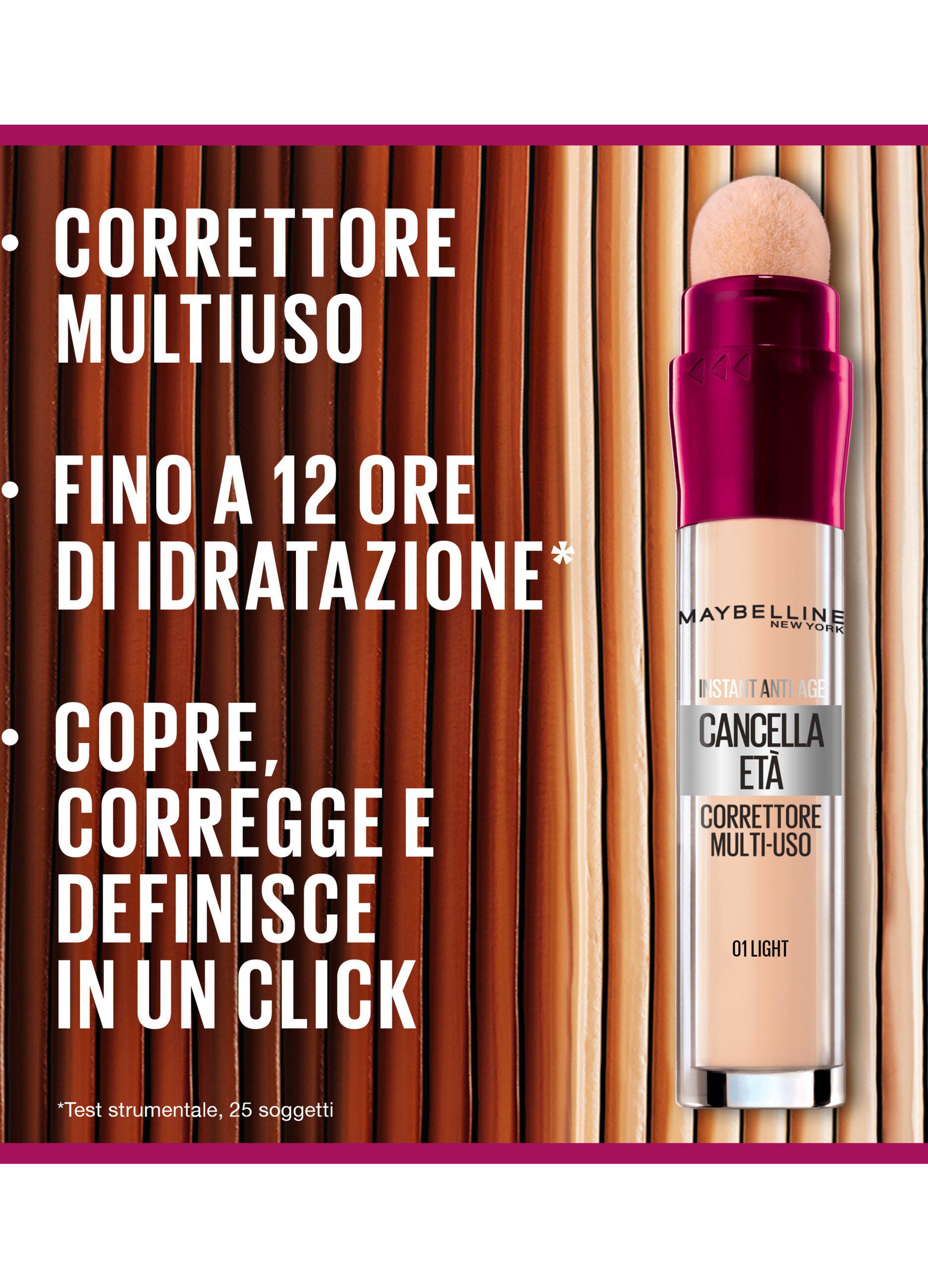 Maybelline New York Correttore Liquido Il Cancella Età, con Bacche di Goji e Haloxyl, Copre Occhiaie e Piccole Rughe, 01 Light, 6.8 ml._2