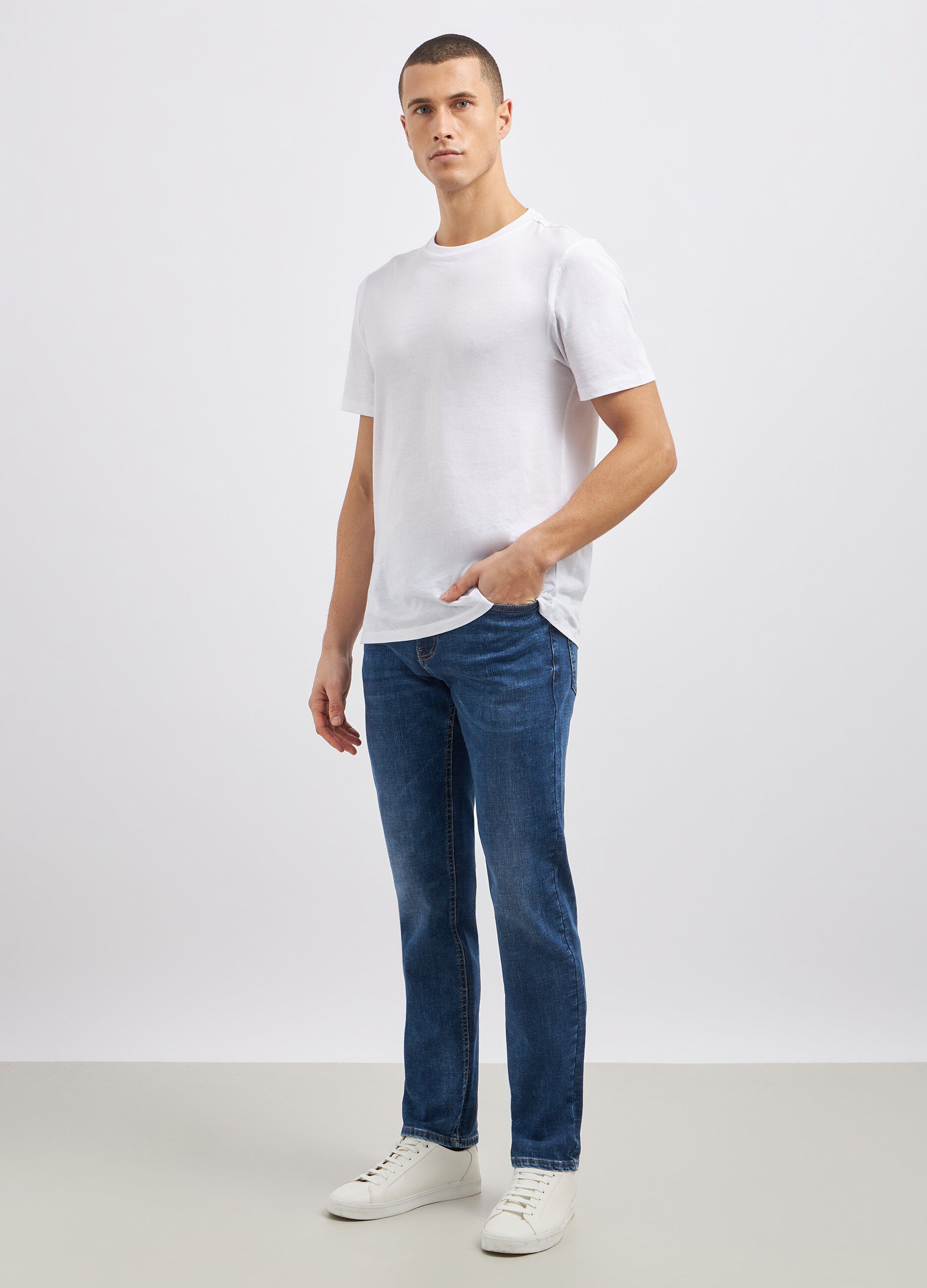 Jeans in misto cotone stretch uomo_0