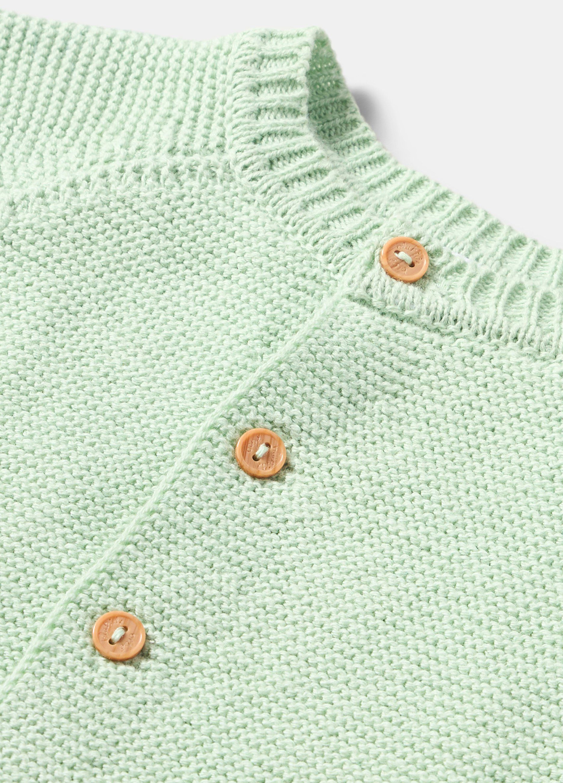 Cardigan tricot in puro cotone neonato_1