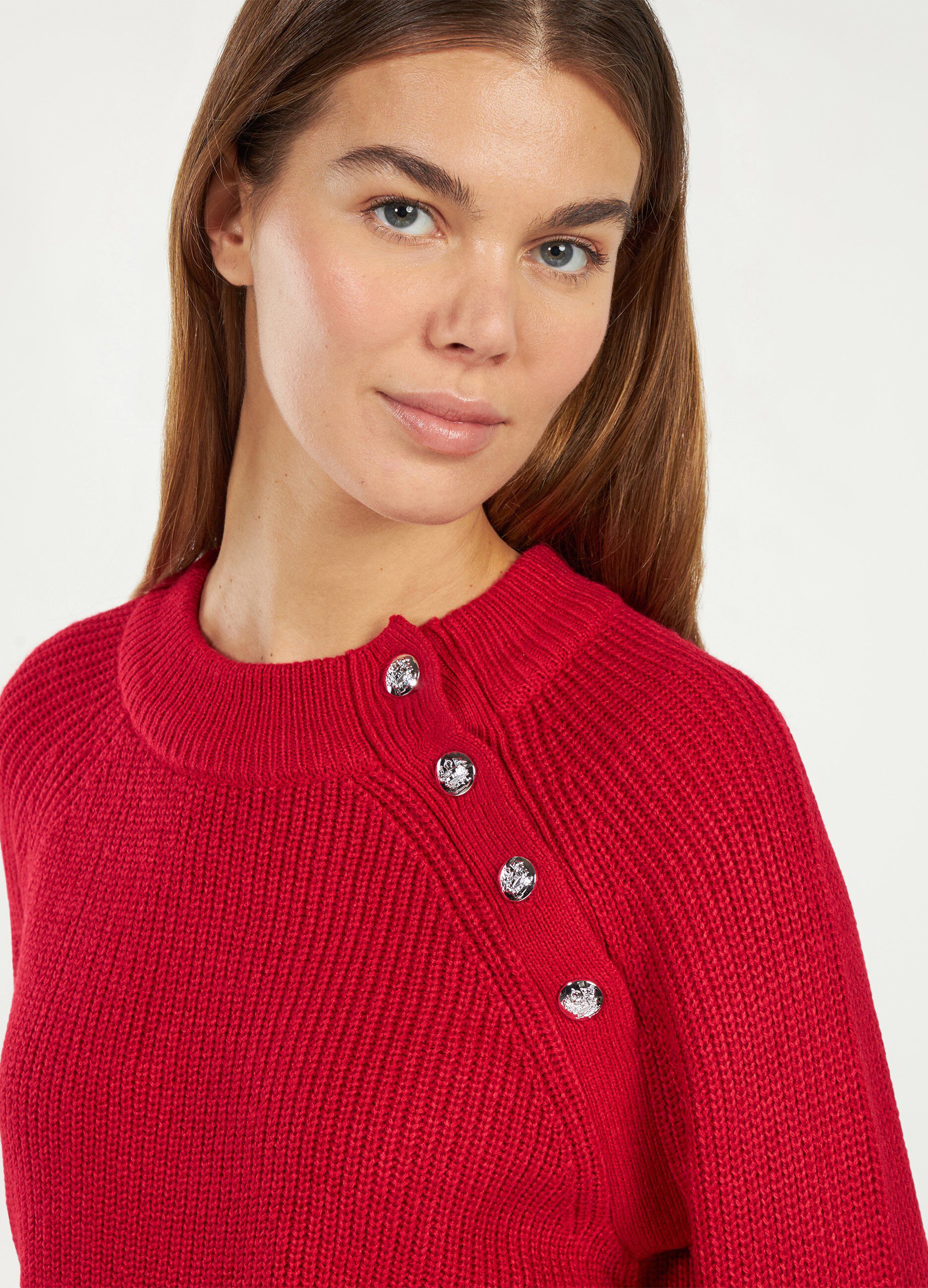 Maglione tricot con bottoni donna_0
