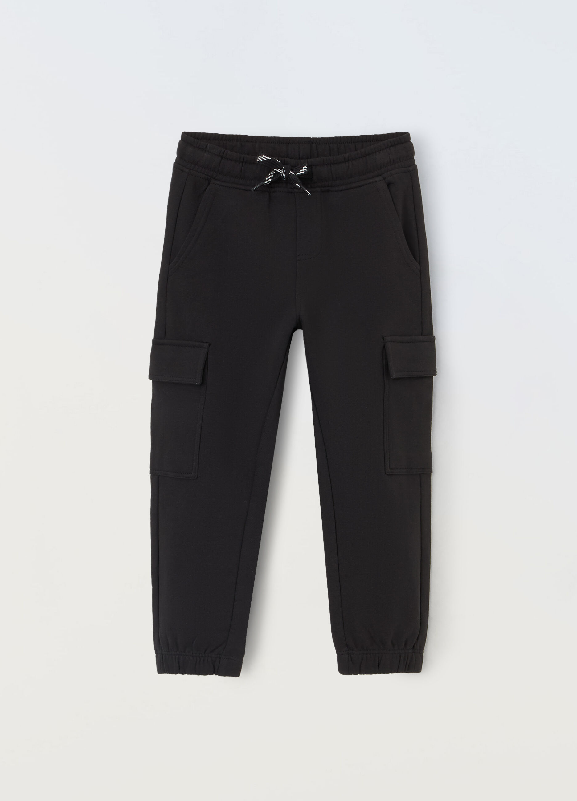 Jogger cargo in puro cotone bambino_0