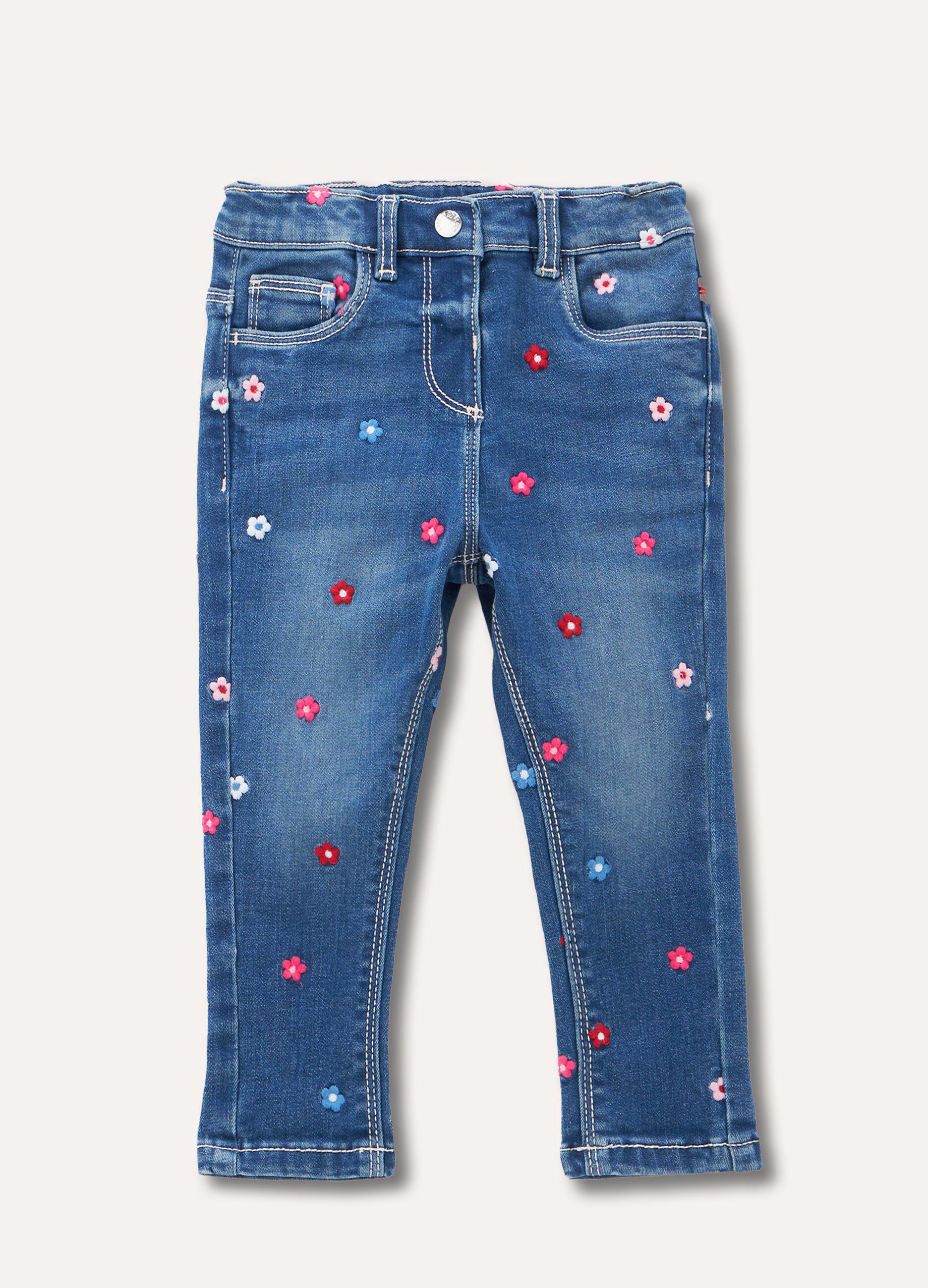 Jeans con ricami neonata_0