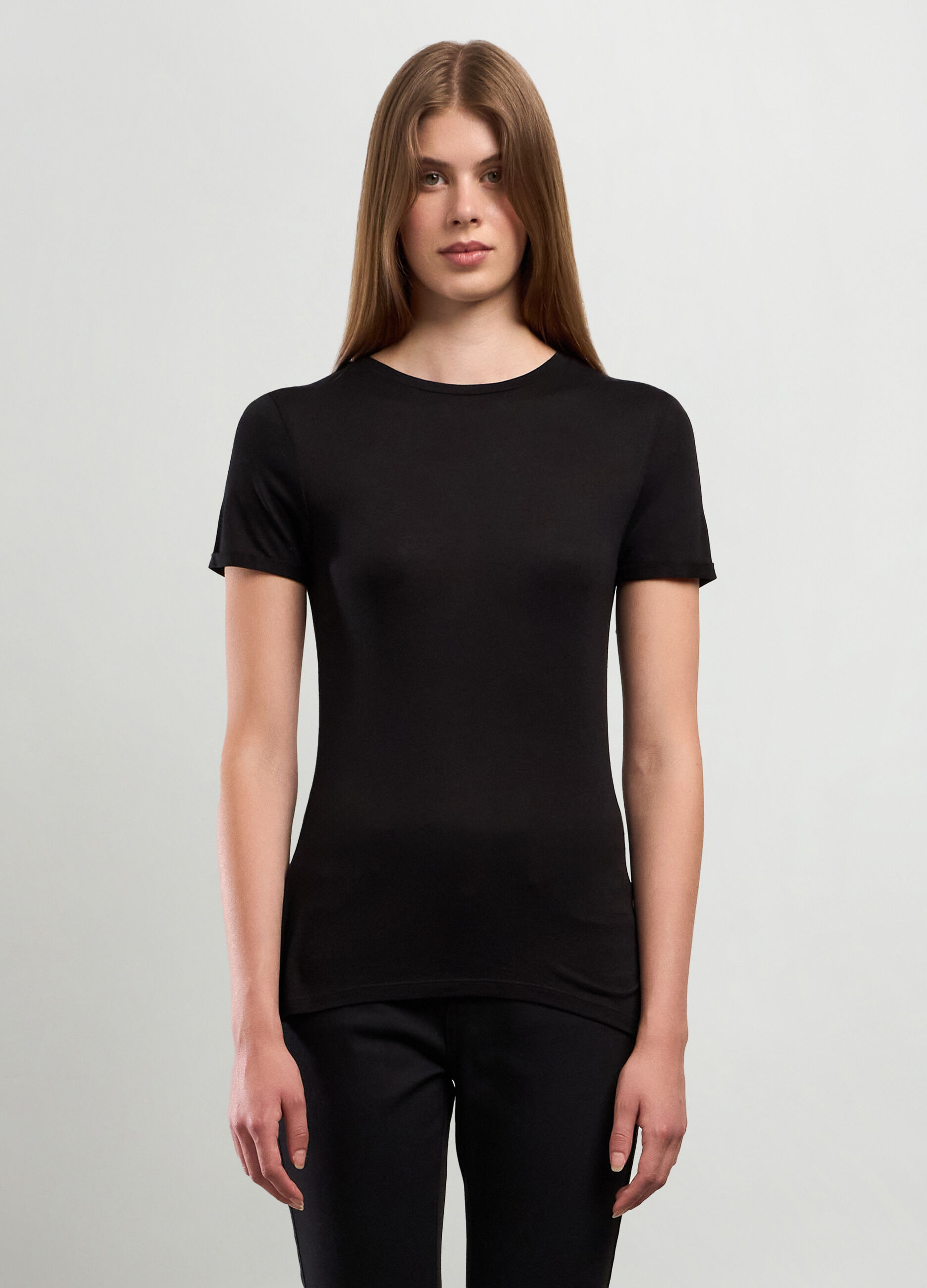 T-shirt in pura viscosa donna_0