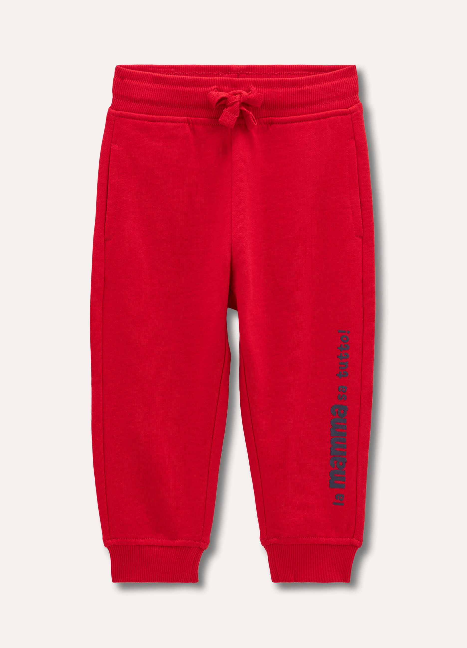 Jogger in puro cotone neonato_0