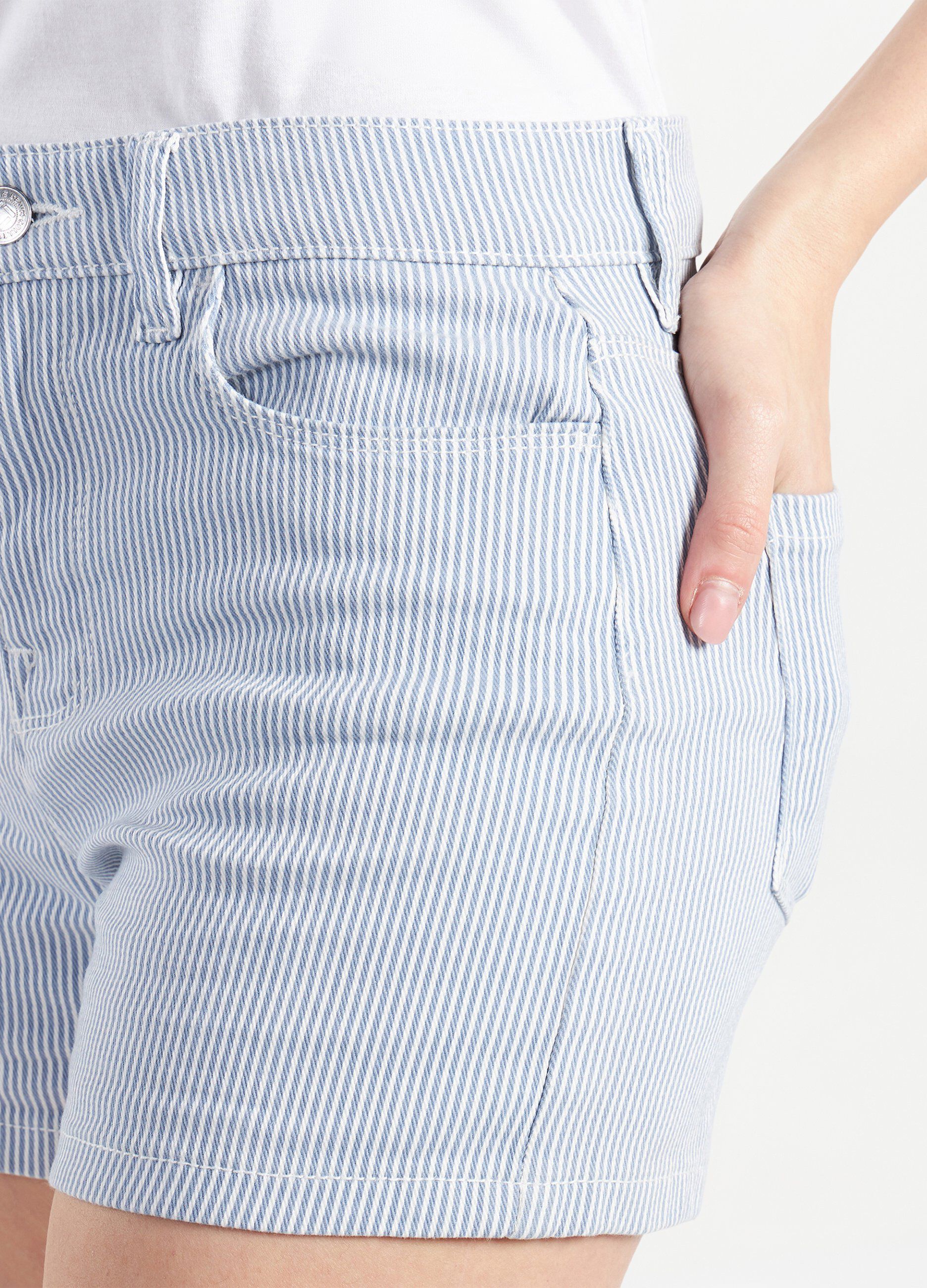 Jeans shorts in cotone elasticizzato donna_2