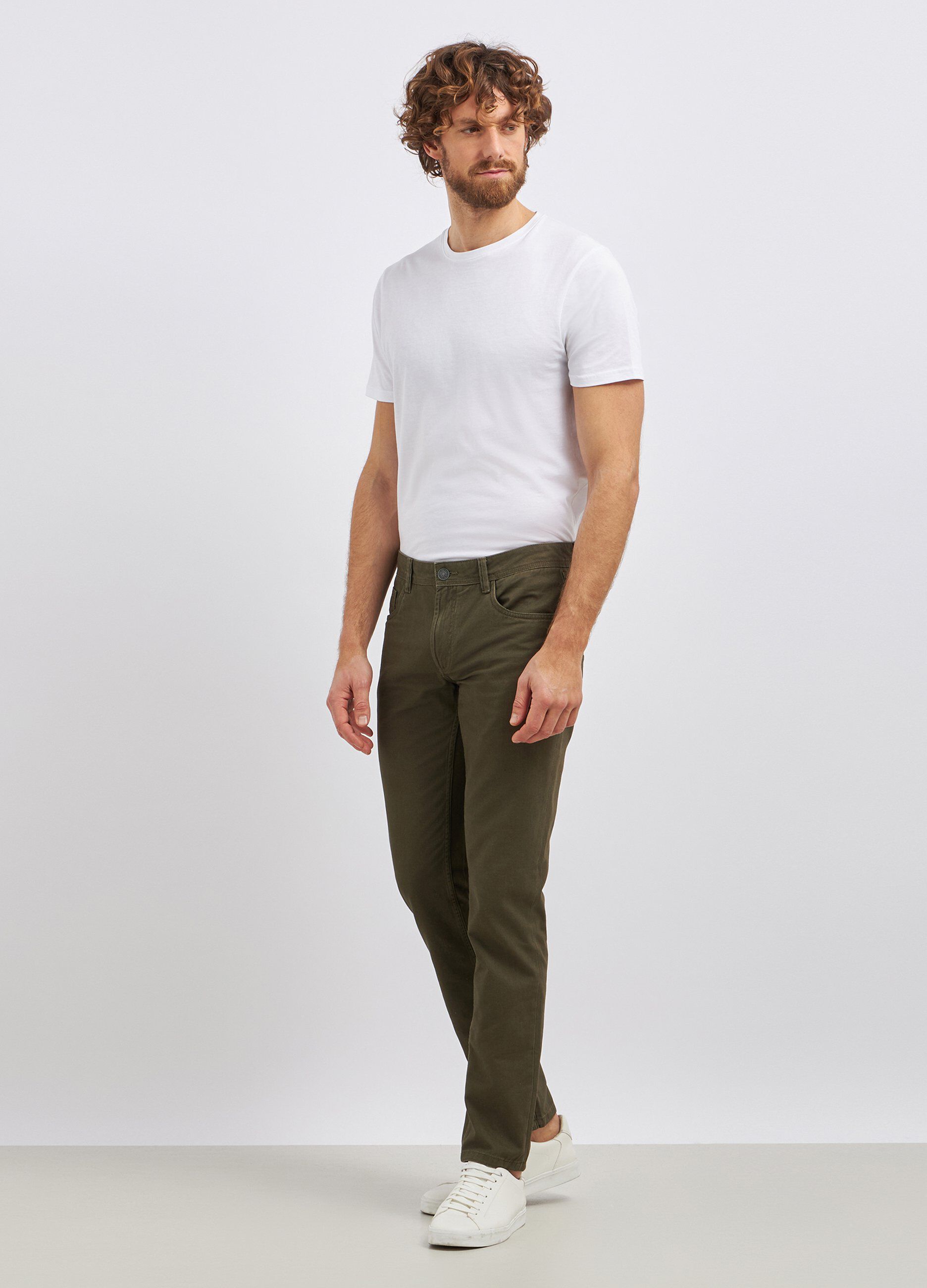 Pantaloni in puro cotone modello 5 tasche uomo_0