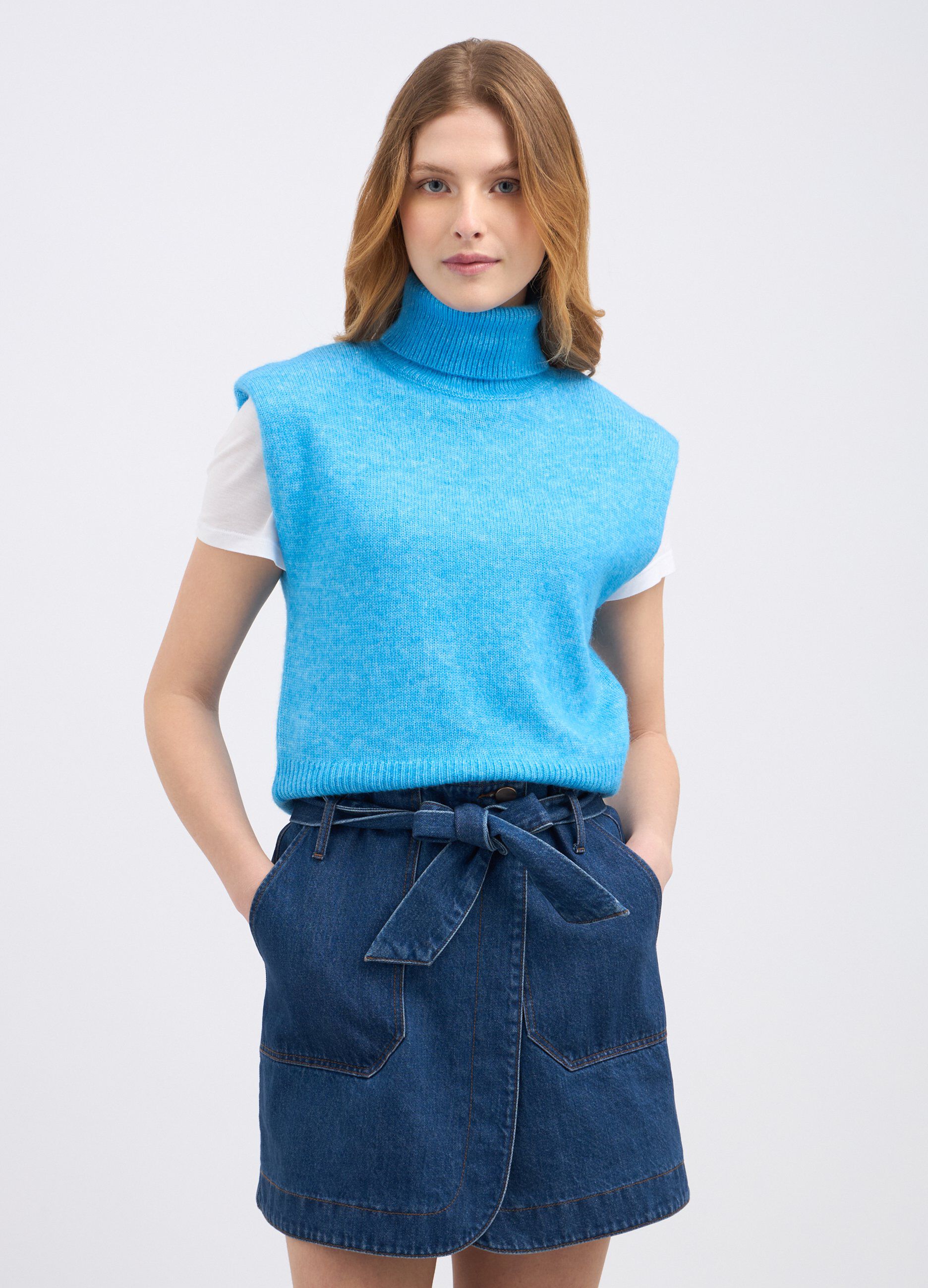 Gilet tricot in misto lana di alpaca donna_0